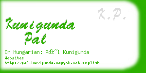 kunigunda pal business card